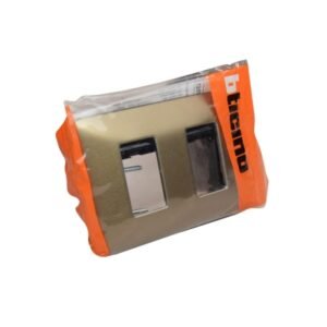 Placa de aluminio 2 módulos titanio Matix