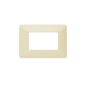 Placa de tecnopolímero 3 módulos c/soporte plastico marfil Matix
