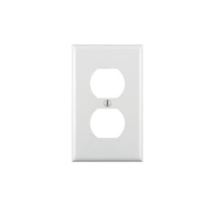 Placa para tomacorriente doble de nylon blanco