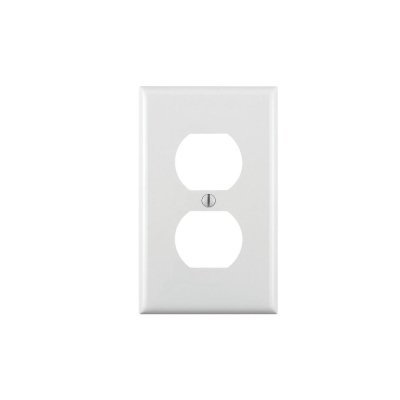 Placa para tomacorriente doble de nylon blanco