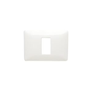 Placa de tecnopolímero 1 módulo c/soporte plastico blanco Matix