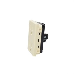 Tomacorriente duplex 2x15A+T 250V 3 módulos de tecnopolímero marfil Matix