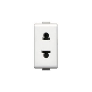 Tomacorriente universal 2x16A 250V 1 módulo blanco Matix
