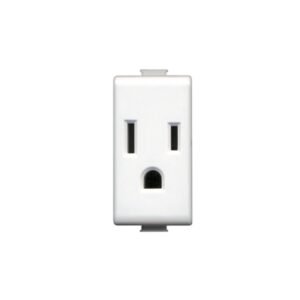 Tomacorriente simple 2x15A+T 250V 1 módulo blanco Matix