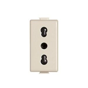 Tomacorriente bipaso 2x16A+T 250V 1 modulo marfil matix