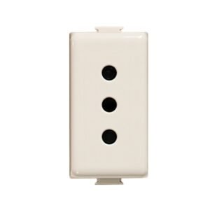 Tomacorriente simple 2x10A+T 250V 1 módulo marfil Matix