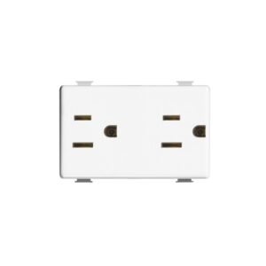 Tomacorriente duplex 2x15A+T 250V 3 modulos blanco Matix
