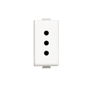 Tomacorriente simple 2x10A+T 250V 1 módulo blanco Matix