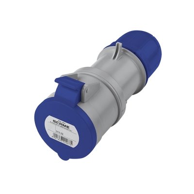 Tomacorriente aéreo industrial 3x32A+T 250V IP44 9h Optima