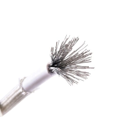 Cable silicona con fibra de vidrio estañado 1x16mm2, 1kV 180°C, blanco, x metro lineal