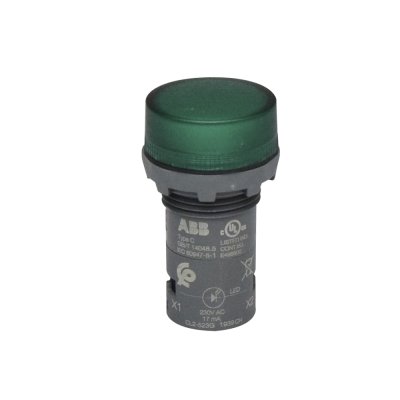 Piloto verde LED 230VAC 22mm IP66 integrado