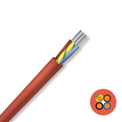 Cable silicona estañado 3G2.5mm2, 750V, 180°C, rojo/marrón, x metro lineal