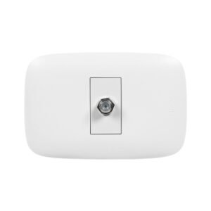 Toma coaxial TV tipo F 1 módulo blanco Domino Sencia