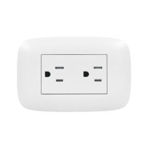 Tomacorriente duplex 2x15A+T 250V Domino Sencia