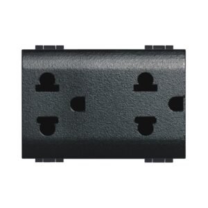 Tomacorriente euroamericano universal 2x16A+T 127/250V antracita Living- Light