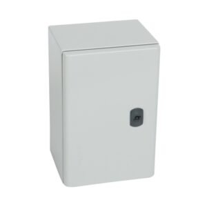 Tablero p/adosar metálico 300x200x160mm con puerta c/plancha de montaje