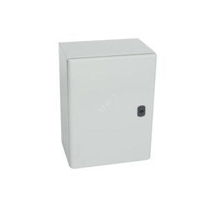 Tablero p/adosar metálico 400x300x200mm con puerta c/plancha de montaje