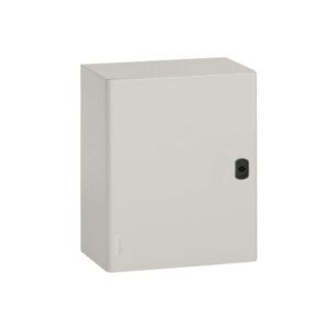 Tablero p/adosar metálico 600x600x250mm con puerta c/placha de montaje