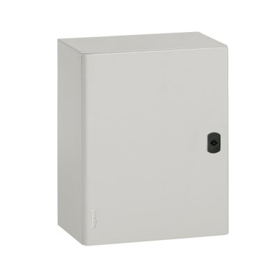 Tablero p/adosar metálico 700x500x250mm con puerta c/plancha de montaje