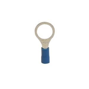 Terminal anillo aislado 14-16AWG 3/8" (10.5mm) azul x100und