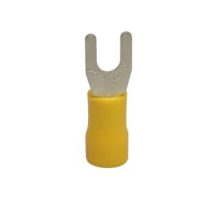 Terminal horquilla aislado 10-12AWG 5/36" amarillo x100und