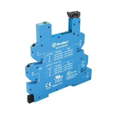 Base interf.3931 Master Basic 24VAC/DC, 1NA, 6A, base tipo jaula