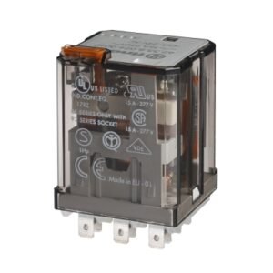 Relé 11 pines 24VCD 3NA/NC 16A 250V c/indicador mecánico