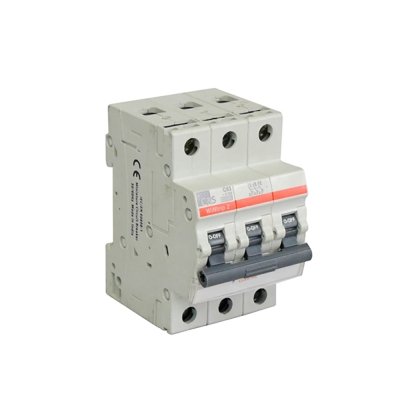 Interruptor termomagnético 3x10A 6kA 240/415V tipo C DIN