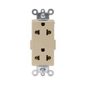 Tomacorriente universal doble 2x15A+T 250V marfil Decora