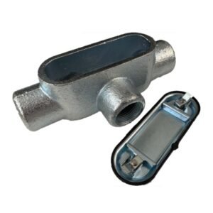 Caja Condulet hierro tipo T 2¨, tapa+empaque, galvanizado en caliente, UL