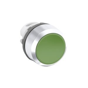 Cabeza para pulsador no luminoso rasante verde 22mm plástico cromado