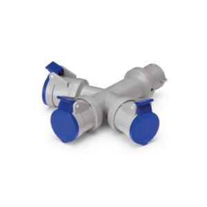 Adaptador multiple IN: enchufe OUT: 3 tomacorrientes 2X16A +T250V IP44 6H