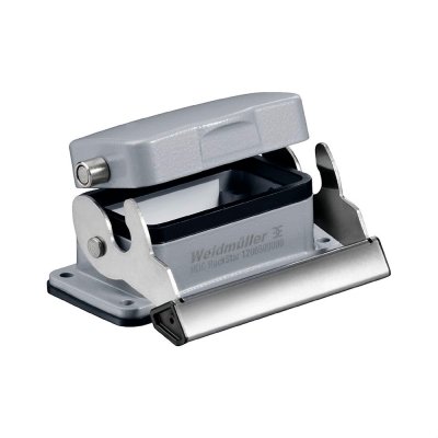 Base para conector multipolo de metal con tapa para empotrar 10 polos IP65