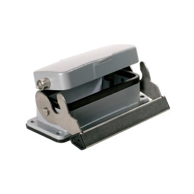 Base para conector multipolo de metal con tapa para empotrar 16 polos IP65