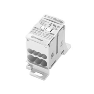 Bloque de distribución 80A cobre/aluminio borne de 6.6mm