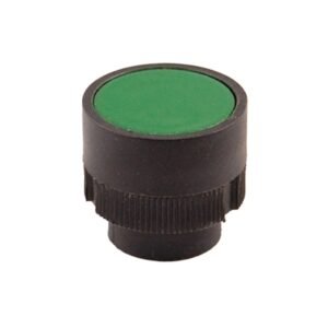 Cabeza para pulsador rasante plástico verde 22mm p/caja termoplástico