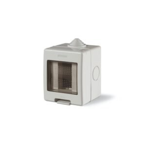 Caja para adosar 1 módulo con tapa transparente sin adaptador Unibox IP55