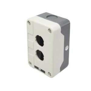 Caja vacía termoplástica para pulsador de 2 orificios de 22mm IP65