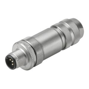 Conector recto M12 metal de 5 polos macho Code A IP67