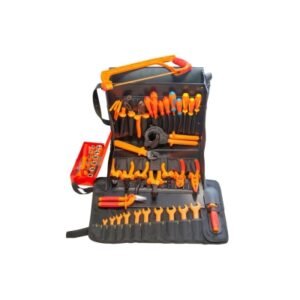 Kit de herramientas aisladas con 49 componentes con maleta de plástico.