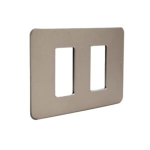 Placa 1+1 módulo sin soporte perla Aluminio Matix Go