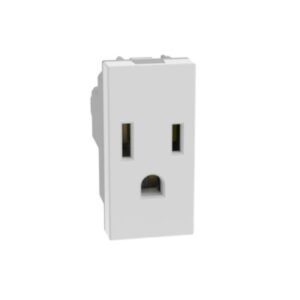 Toma Americana US 2P+T 15 Amp Matix Go 1 módulo blanco