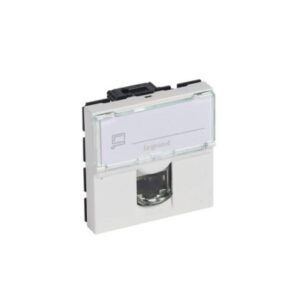 Toma RJ45 UTP categoría 6 de 2 módulos blanco Mosaic
