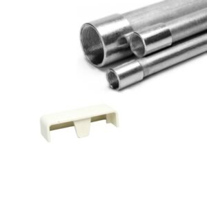 Tubo Conduit acero galvanizado IMC 3¨ x3mts, UL + Tapa final para canaleta minicanal 50x20mm